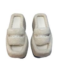 Rubber & Cotton Fluffy slippers Solid Pair