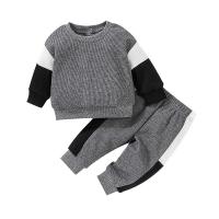 Polyester Slim Boy Clothing Set & two piece Pants & top patchwork Set