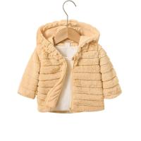 Polyester Slim Girl Coat patchwork Solid Apricot PC