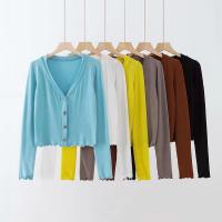 Coton Femmes Cardigan Solide plus de couleurs pour le choix pièce