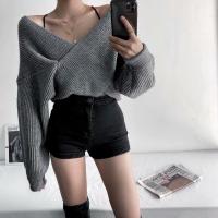 Cotton Women Sweater loose Solid : PC