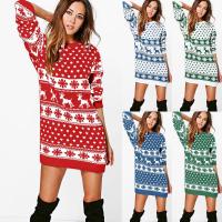 Polyester One-piece Dress christmas design PC
