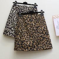 Polyester Slim & High Waist Sexy Package Hip Dresses printed leopard PC