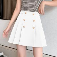 Cotton Slim & High Waist Skirt & anti emptied Solid PC