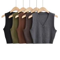 Cotton Women Vest slimming knitted Solid PC