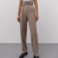 Polyester Women Suit Trousers slimming patchwork Solid brown PC