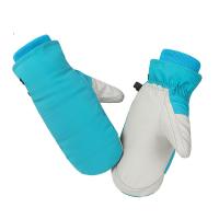 Polyester Mitten & windproof Skiing Gloves fleece & anti-skidding & thermal patchwork : Pair