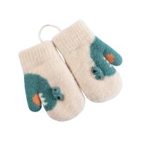 Knitted Children Gloves thermal jacquard crocodile grain : Pair