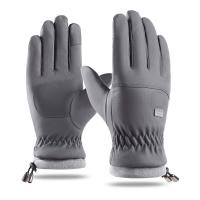 Polyester windproof & Waterproof Riding Glove can touch screen & fleece & anti-skidding & thermal Solid : Pair