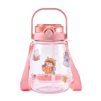 PC-Polycarbonate leakproof Drinking Straw Bottle portable & attached with hanging strap Polypropylene-PP Cartoon PC