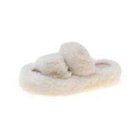Plush Fluffy slippers & anti-skidding Rubber plain dyed Solid Lot