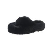 Plush Fluffy slippers & anti-skidding Thermo Plastic Rubber plain dyed Solid :42 Lot