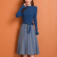 Polyester Slim Sweater Dress slimming : PC