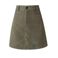 Polyester Waist-controlled & Slim Skirt patchwork Solid PC