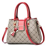 PU Leather Printed Handbag large capacity & soft surface & attached with hanging strap floral PC
