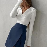 Wool Slim Women Sweater knitted Solid PC