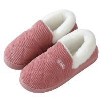 Plush Women Confinement Shoes & thermal Solid Pair