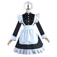 Polyester Sexy Maid Costume & unisex Solid white PC