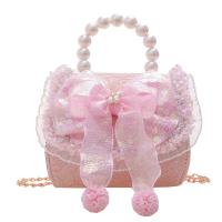 Polyester Handbag with chain & soft surface Sequin & Plastic Pearl Solid PC