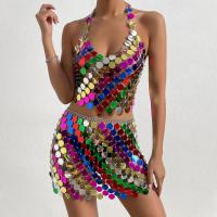Acrylic & Polyester Two-Piece Dress Set multi-colored : Set