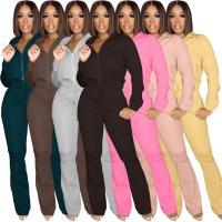 Poliéster Conjunto casual de las mujeres, Pantalones largos & capa, Sólido, más colores para elegir,  Conjunto