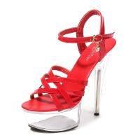 Patent Leather buckle & Stiletto High-Heeled Shoes Pair