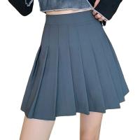 Acetate Fiber & Polyester Plus Size & High Waist Skirt Solid PC