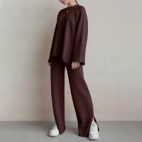 Lana Conjunto casual de las mujeres, Pantalones largos & blusas de manga larga, de punto, Sólido, más colores para elegir, :,  Conjunto