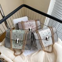PU Leather Easy Matching Crossbody Bag with chain snakeskin pattern PC