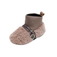 Rubber & Suede Girl Moccasin Gommino fleece & thicken Solid Pair