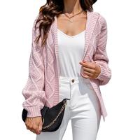Polyester Slim Sweater Coat knitted Solid PC