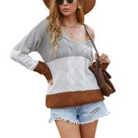 Acrylic Women Sweater & off shoulder & loose knitted PC