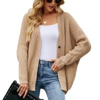 Acrylic Slim Sweater Coat knitted Solid :XL PC