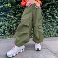 Polyester Women Long Trousers patchwork Solid PC