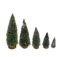 Tejido Flocado Decoración del árbol de navidad, Sólido, verde, 5PCs/Mucho,  Mucho