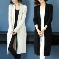 Viscose Women Coat mid-long style & loose Polyamide & Nylon knitted Solid : PC