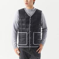 Polyester Plus Size Men Vest & thick fleece & thermal & with pocket plaid PC