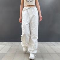 Cotton Wide Leg Trousers & Middle Waist Women Long Trousers & loose & with pocket Solid PC