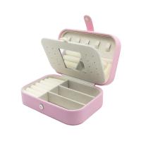 Leather Jewelry Storage Case large capacity & portable & double layer & detachable Solid PC