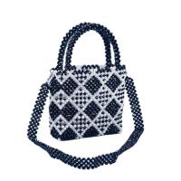 Acrylic Handbag soft surface & attached with hanging strap white and black PC