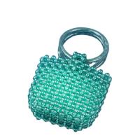 Acrylic Handbag soft surface & hollow Solid green PC