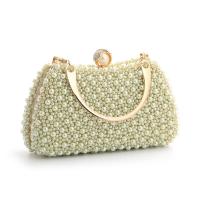 Plastic Pearl Clutch Bag with chain & soft surface Solid PC