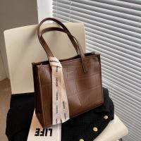 PU Leather Shoulder Bag large capacity & soft surface Stone Grain PC