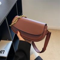 PU Leather Concise Shoulder Bag soft surface Solid PC