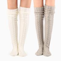 Acrylic Women Knee Socks flexible & sweat absorption & breathable Solid : Pair