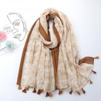 Cotton Tassels Women Scarf sun protection printed PC