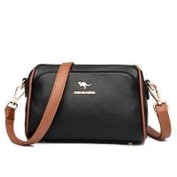 PU Leather Box Bag Shoulder Bag large capacity & soft surface & attached with hanging strap Solid PC