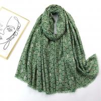 Polyester Women Scarf dustproof & sun protection & thermal gold foil print PC