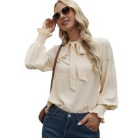 Polyester Women Long Sleeve Blouses & loose Apricot PC