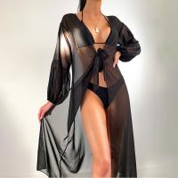 Polyester Swimming Cover Ups see through look & sun protection Solid : PC
